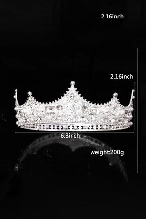 Baroque Vintage Crystal Pearl Crown - KissProm