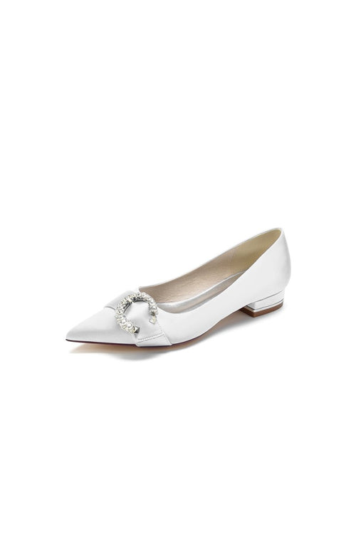 Beading Pointed Toe Kitten Heels - KissProm