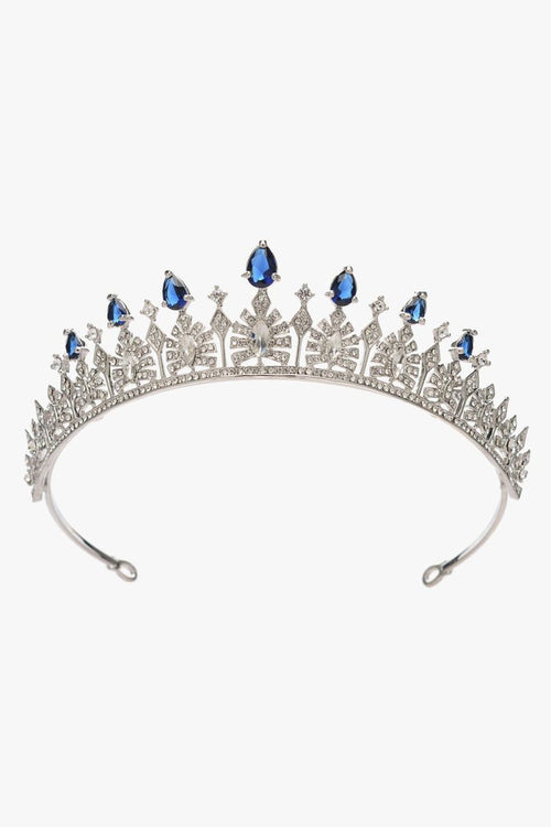 Blue Rhinestone Tiara Wedding - KissProm