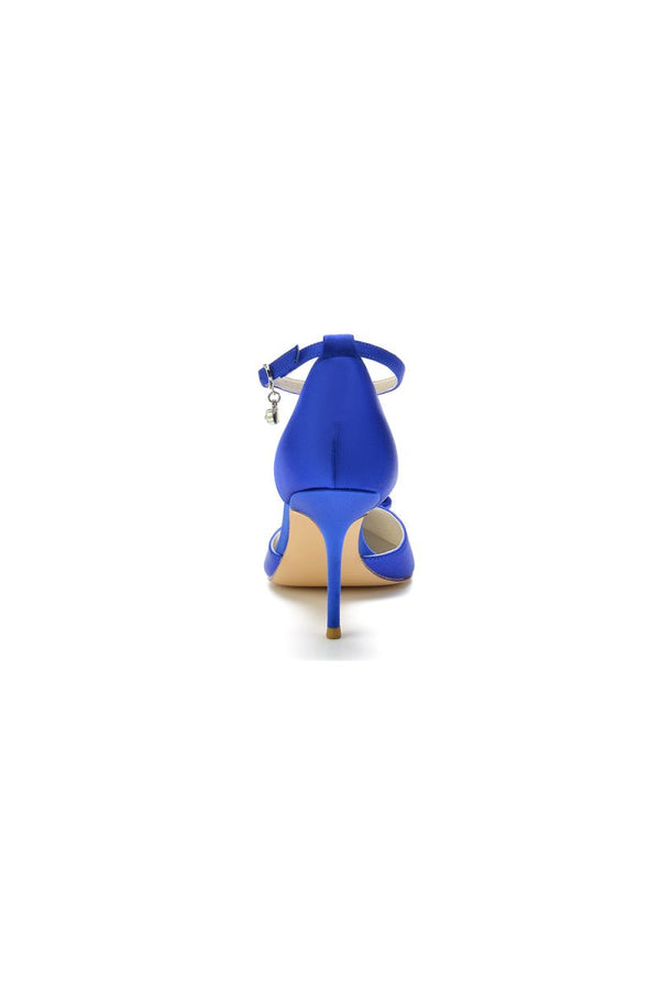 Buckle Strap Pointed Toe High Heels - KissProm