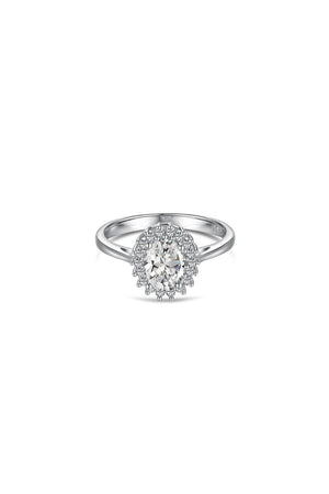 Citrine Oval Sparkle Cocktail Ring - KissProm