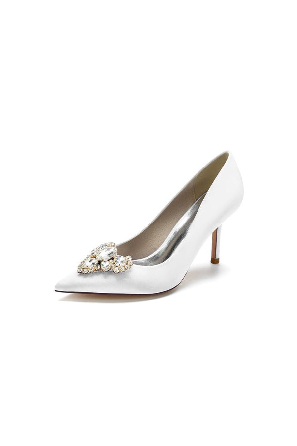 Cocktail Pointed Toe Crystal Heels - KissProm