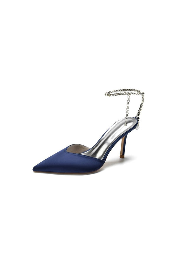 Cocktail Pointed Toe Crystal Strap High Heels – Shoes by KissProm | Available at KissProm