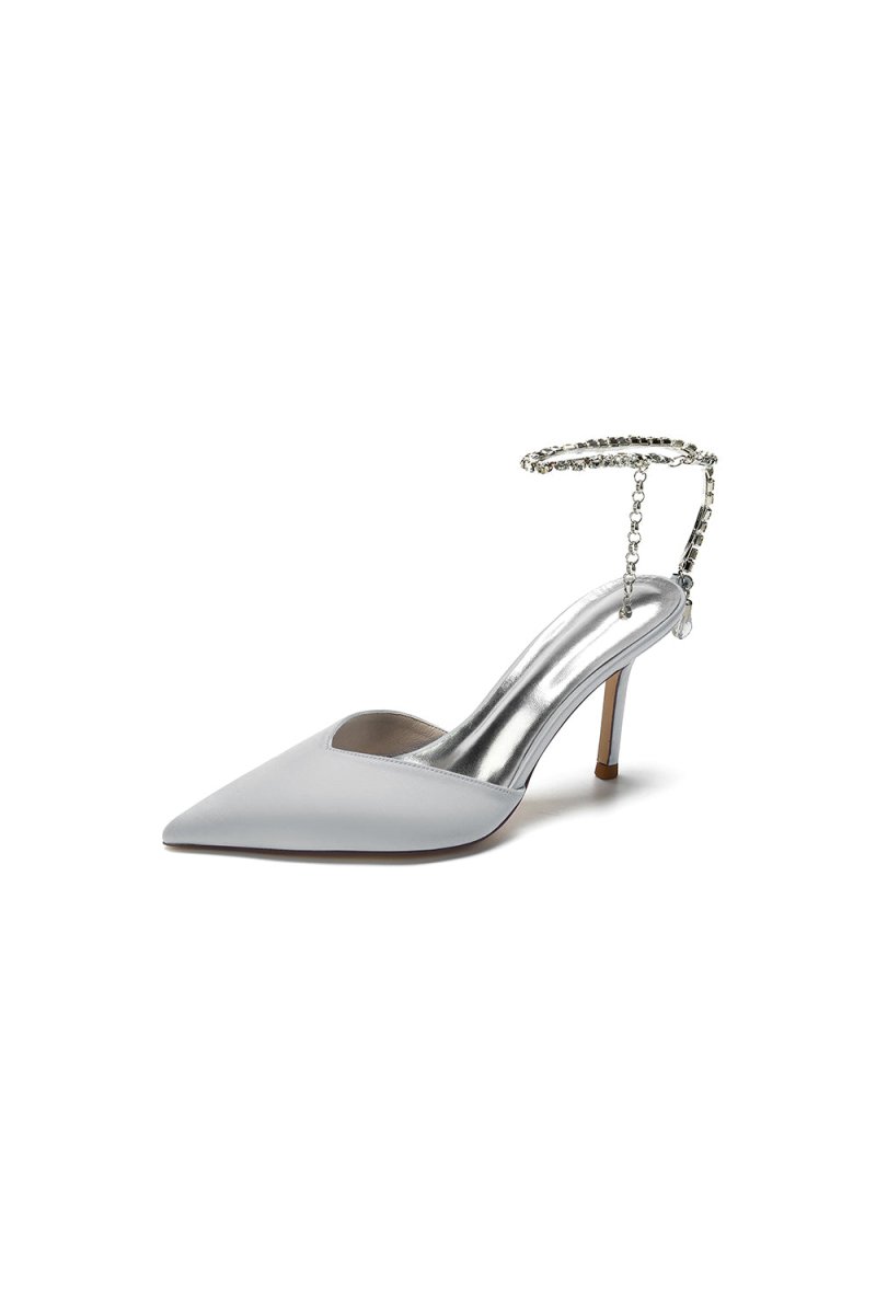 Cocktail Pointed Toe Crystal Strap High Heels – Shoes by KissProm | Available at KissProm