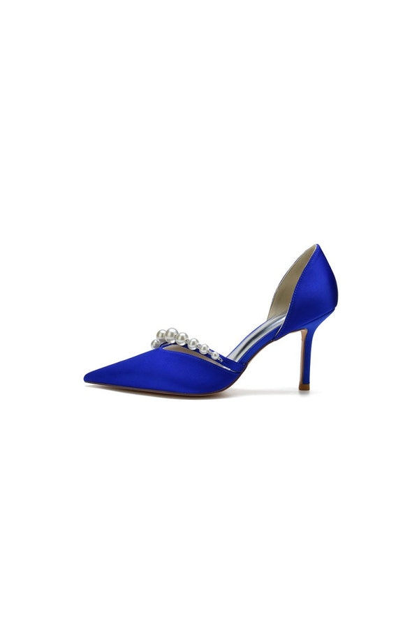 Cocktail Pointed Toe Pearl Heels - KissProm