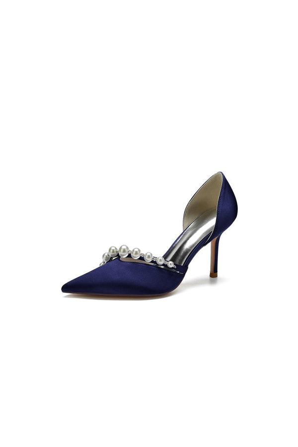 Cocktail Pointed Toe Pearl Heels - KissProm