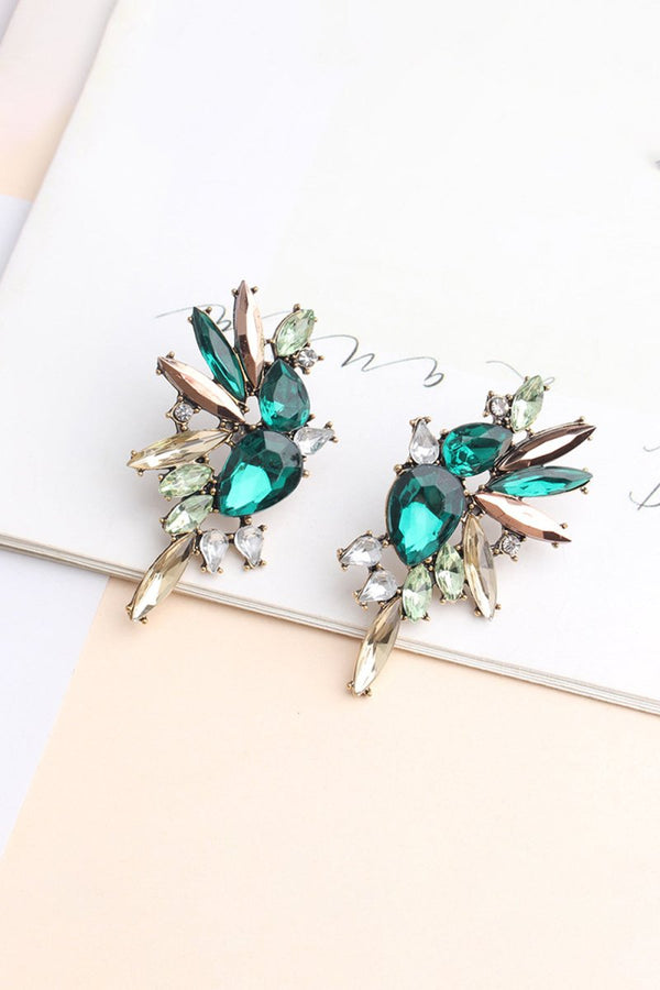 Colorful Crystal Cluster Drop Dangle Earrings - KissProm