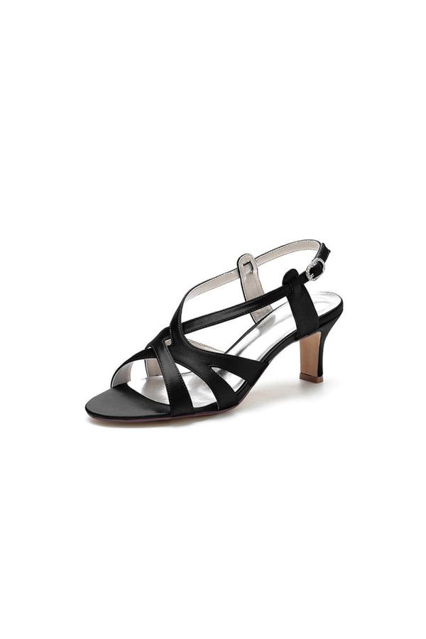 Royal Blue Cross - Strap Pump with Elegant Silver Buckle - KissProm