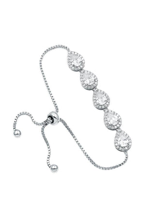 Crystal Silver Teardrop Bracelets - KissProm