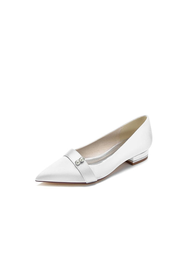 Crystal Cocktail Pointed Toe Flats - KissProm