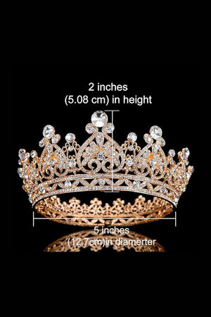 Crystal Full Round Wedding Crown - KissProm