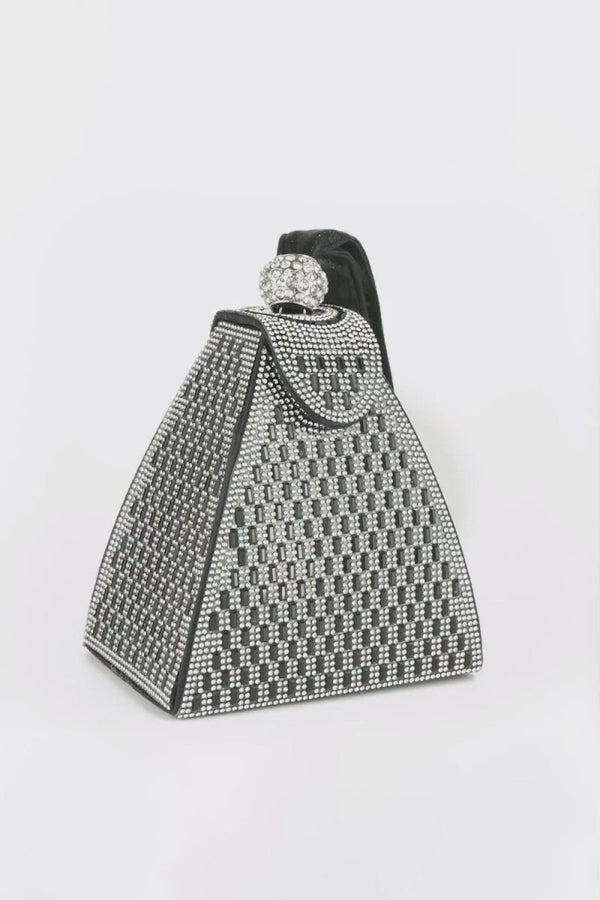 Crystal Gold Pyramid Handbag - KissProm