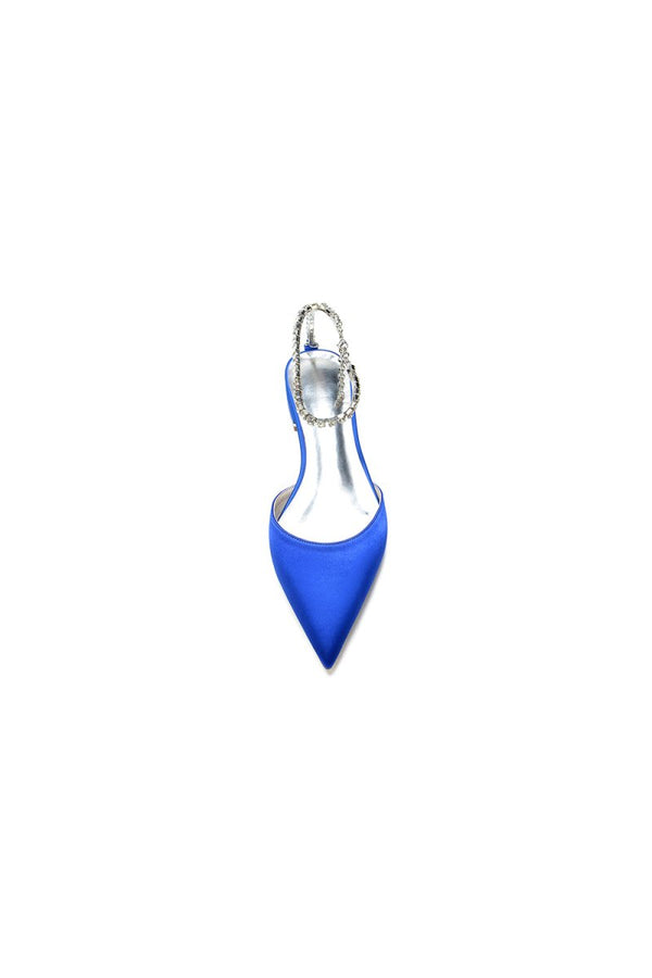 Crystal Strap Cocktail Pointed Toe Flats - KissProm