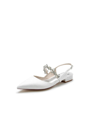 Crystal Strap Pointed Toe Low Heels – Shoes by KissProm | Available at KissProm