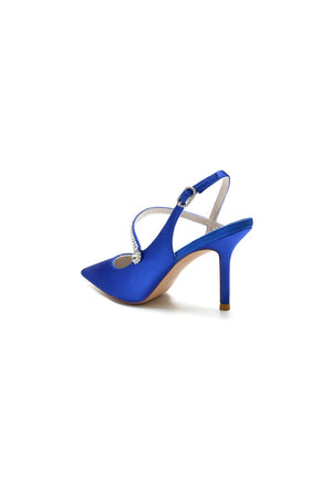 Crystal Strap Pointed Toe Stiletto Heel Shoes - KissProm