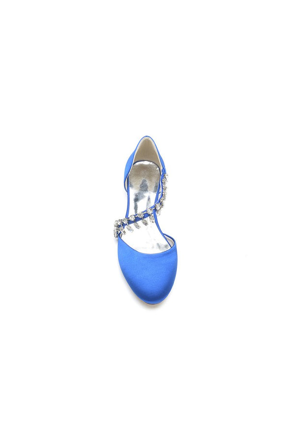 Crystal Strap Round Toe Flats - KissProm