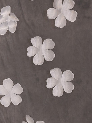 Cute Lace Flower Appliques One Tier Cut Edge Wedding Veil - KissProm