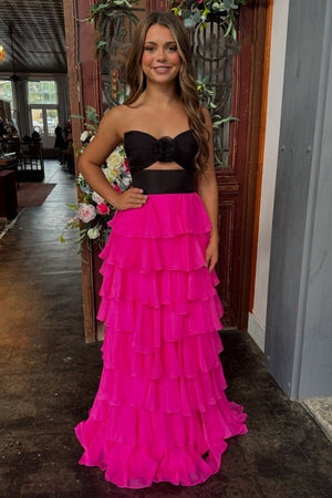 A-Line Sweetheart Layered Chiffon Sleeveless Formal Prom Dress – Prom Dresses by KissProm | Available at KissProm