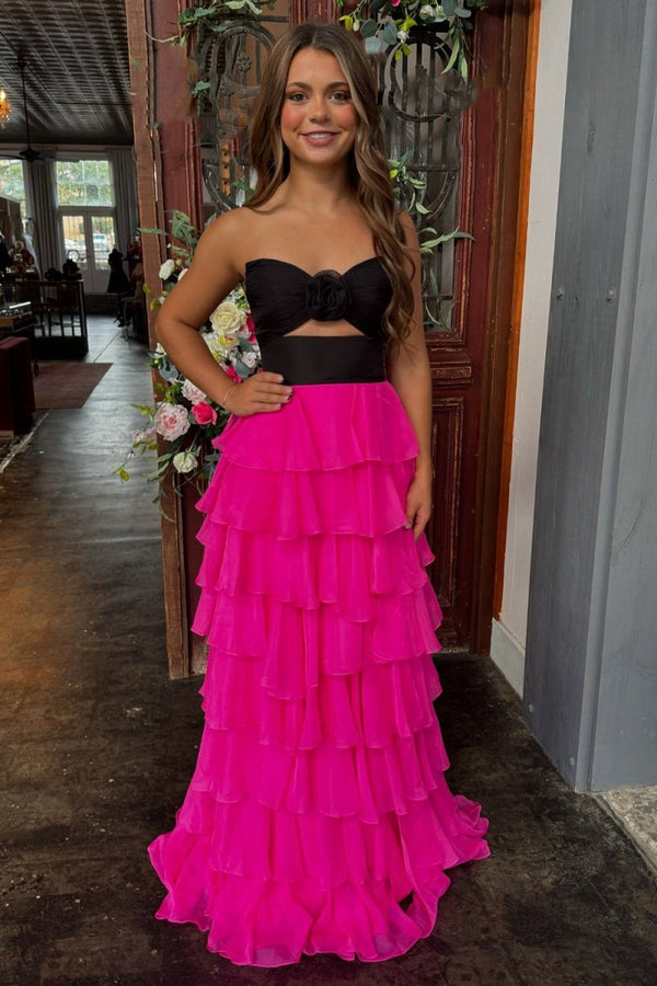 A-Line Sweetheart Layered Chiffon Sleeveless Formal Prom Dress – Prom Dresses by KissProm | Available at KissProm