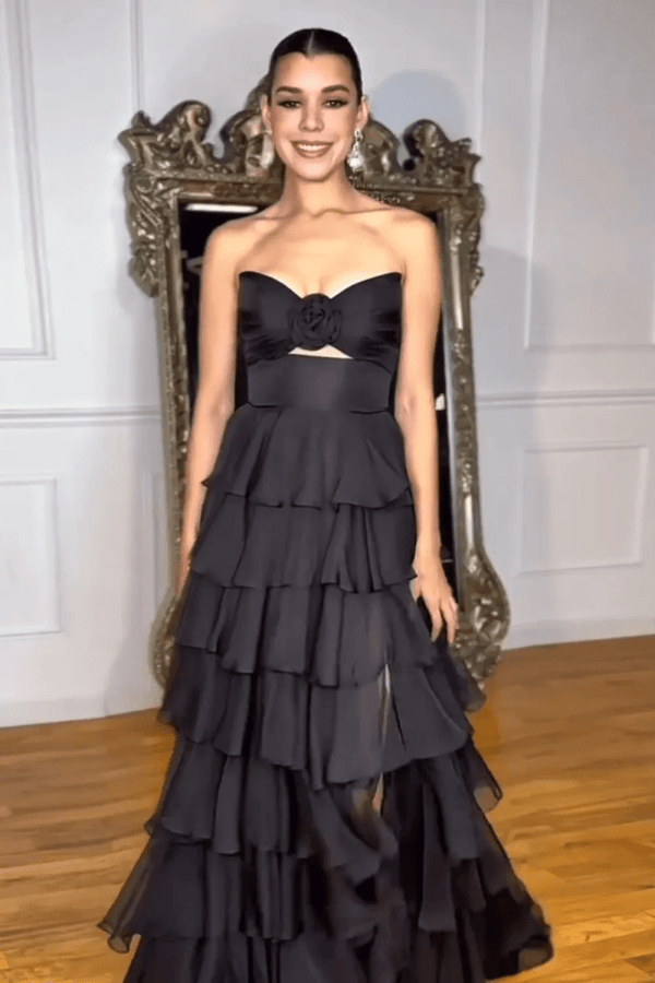 A-Line Sweetheart Layered Chiffon Sleeveless Formal Prom Dress – Prom Dresses by KissProm | Available at KissProm