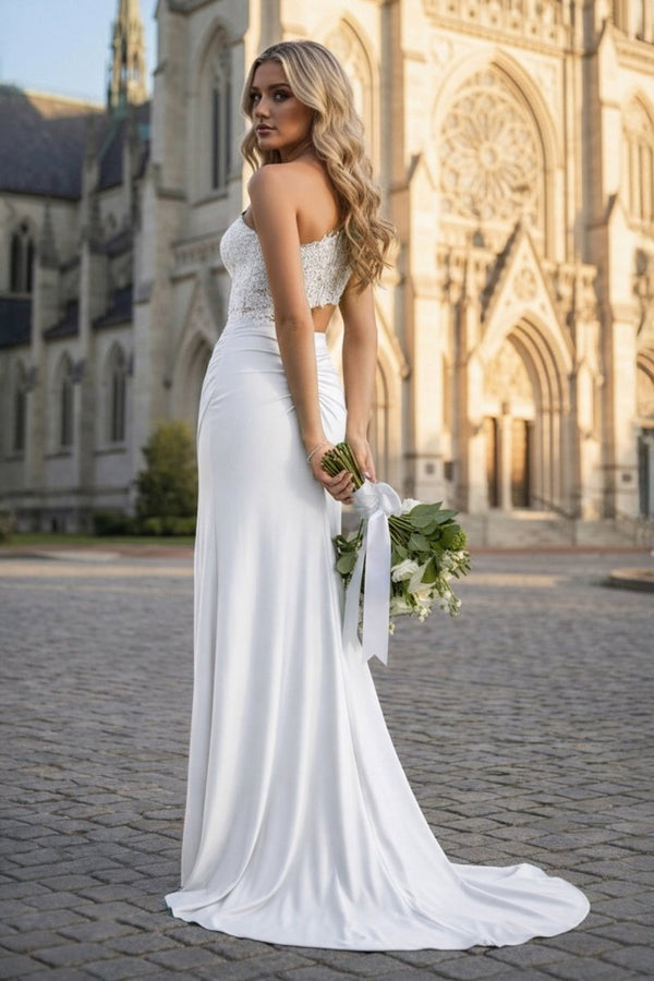 Royal Blue - One Shoulder Sheath Lace Appliqued Prom Dresses With Cutout - KissProm
