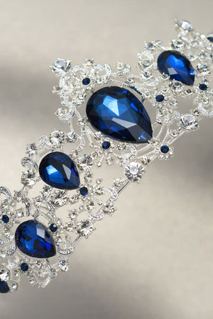 Eleanor Navy Blue Crystal Tiara - KissProm