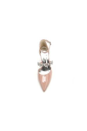 Ivory High Heels with Crystal Accent - KissProm