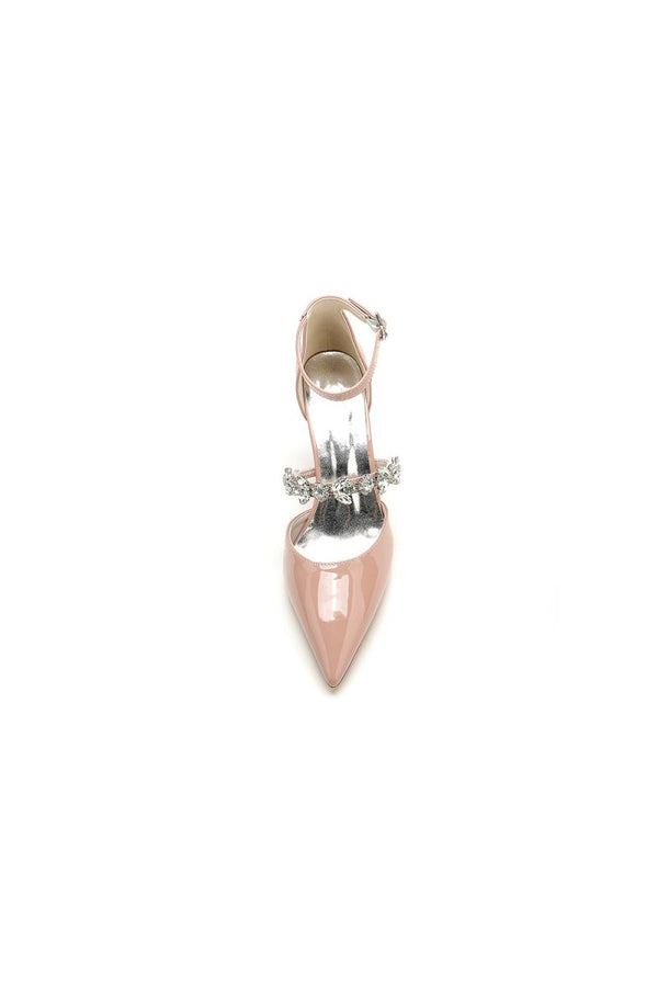 Ivory High Heels with Crystal Accent - KissProm