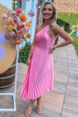 Evonne | One - Shoulder Cutout High - Low Bridesmaid Dress - KissProm