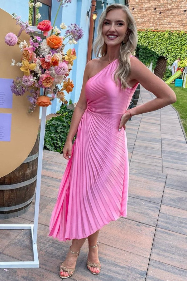 Evonne | One - Shoulder Cutout High - Low Bridesmaid Dress - KissProm