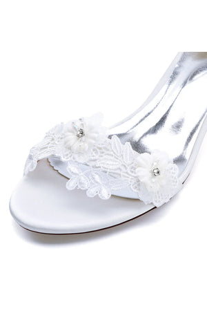 Floral - Embellished Block - Heel Sandal - KissProm
