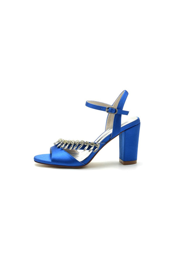 Fuchsia High Heels with Shimmering Metal Accents - KissProm