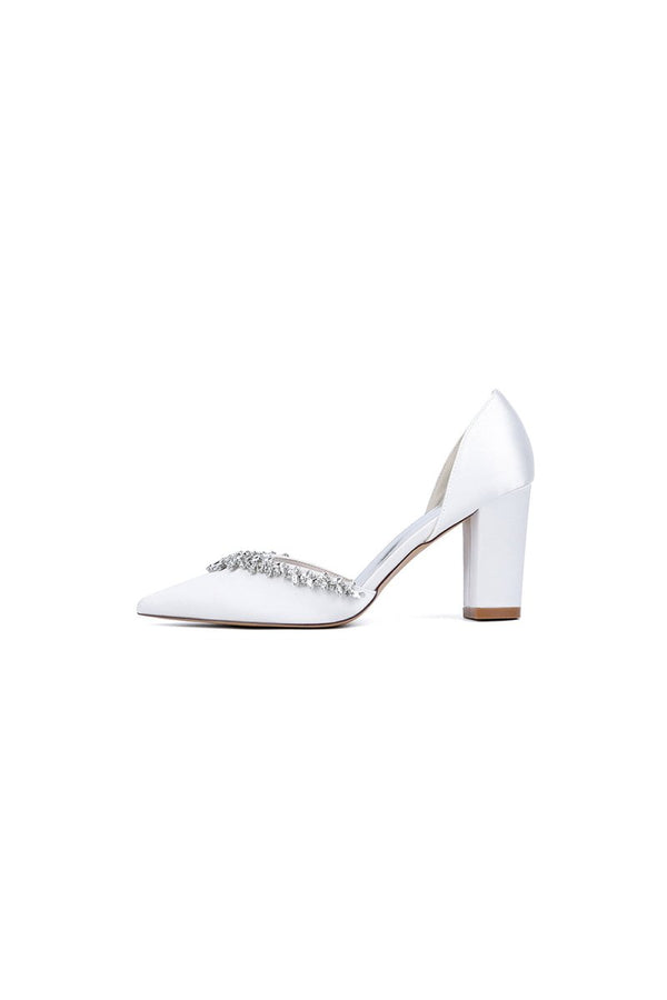 Fuchsia High Heels with Sparkling Crystal Embellishments - KissProm