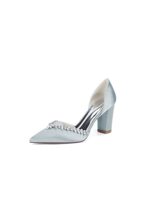 Fuchsia High Heels with Sparkling Crystal Embellishments - KissProm