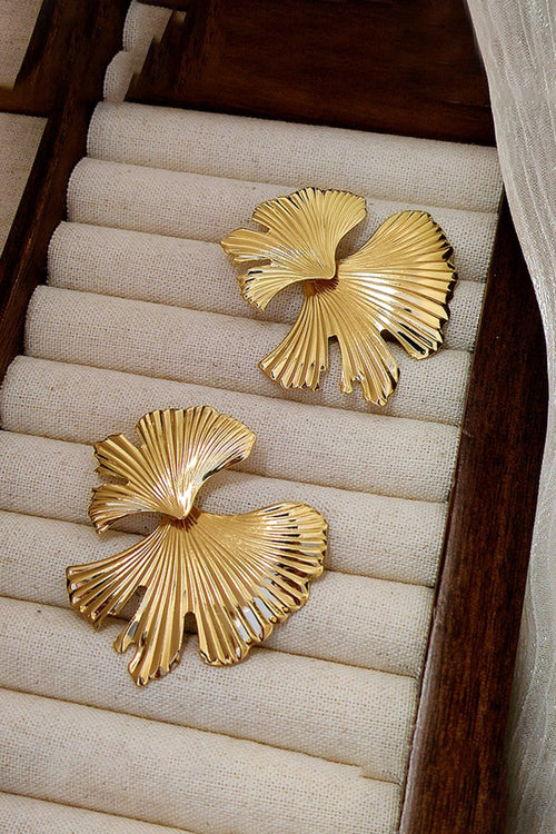 Ginkgo Leaf Flower Earrings - KissProm