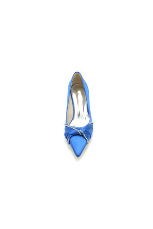 Crystal Bow Wedding Stiletto Heels with Rhinestone - KissProm