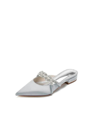 Glitter Crystal Embellished Kitten Sandals - KissProm