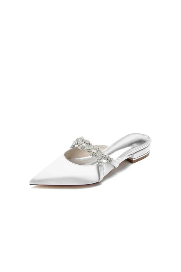 Glitter Crystal Embellished Kitten Sandals - KissProm