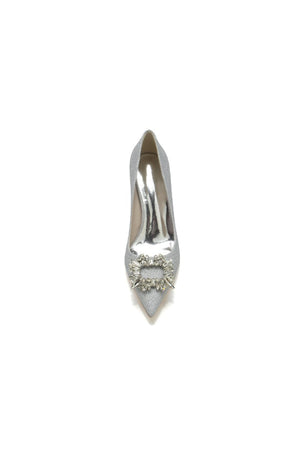 Gold Crystal Pumps with Rhinestone - KissProm