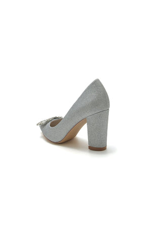 Gold Crystal Pumps with Rhinestone - KissProm