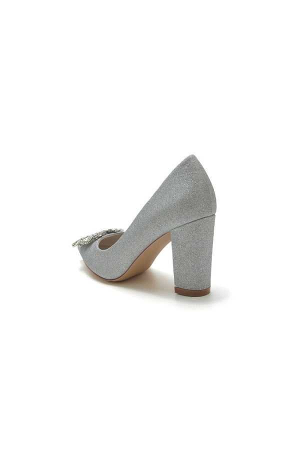 Gold Crystal Pumps with Rhinestone - KissProm