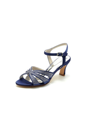 Glitter Crystal Wedding Sandals with Beaded - KissProm