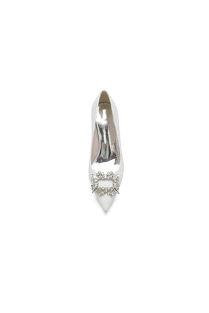 Glitter Pointed Toe Stiletto Heels With Rhinestone - KissProm