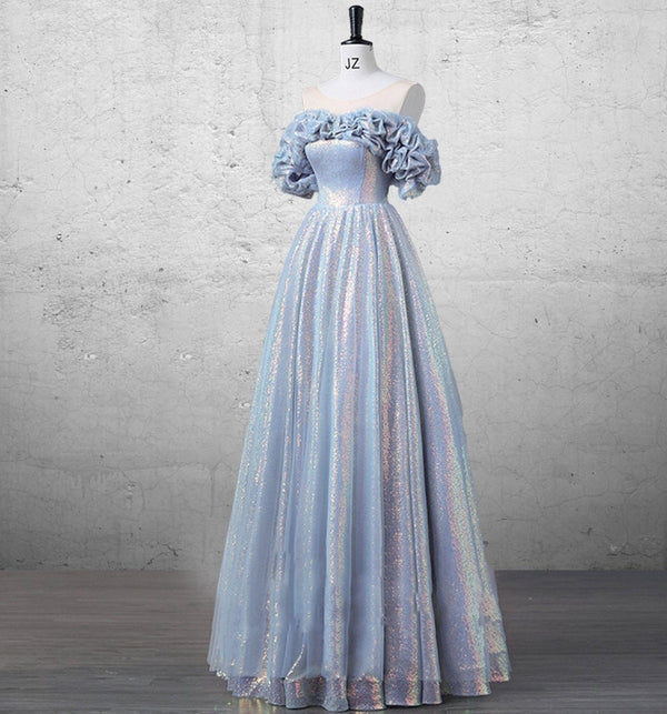 Glitz Mermaid  Blue Bridal Gown Fairy Prom Dress Dress