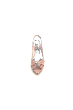 Glossy Fishmouth Sandals with Silver Metal Accents - KissProm