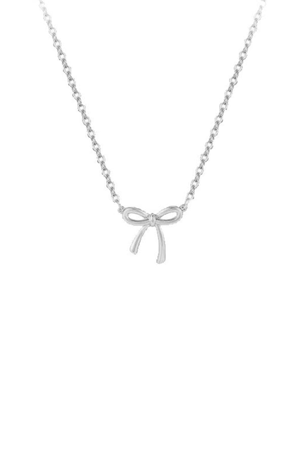 Gold Bow Pendant Necklace