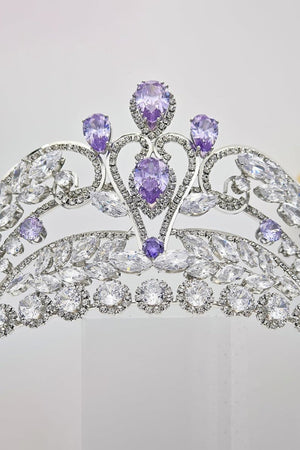 Gold Cubic Zirconia Bridal Tiara