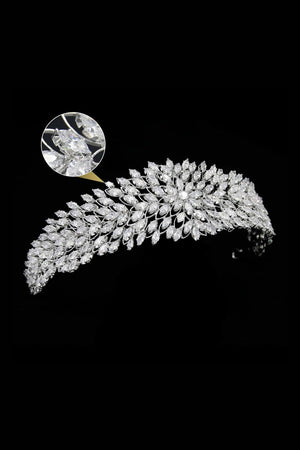 Gold Hair Pieces Crystal Crowns - KissProm