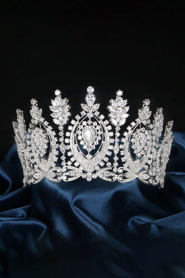 Gold Large Cubic Zirconia Crowns - KissProm