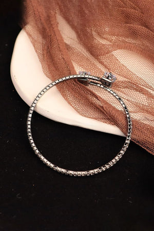 Gold Rhinestone Open Cuff Tennis Bracelets - KissProm